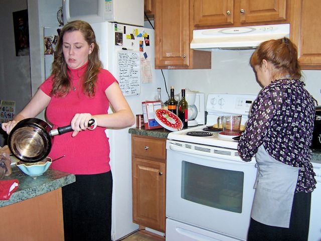 Chelsea and Cheryl Cooking